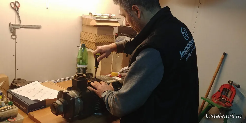 După - Reparație Pompă Trifazică Instalație Termică